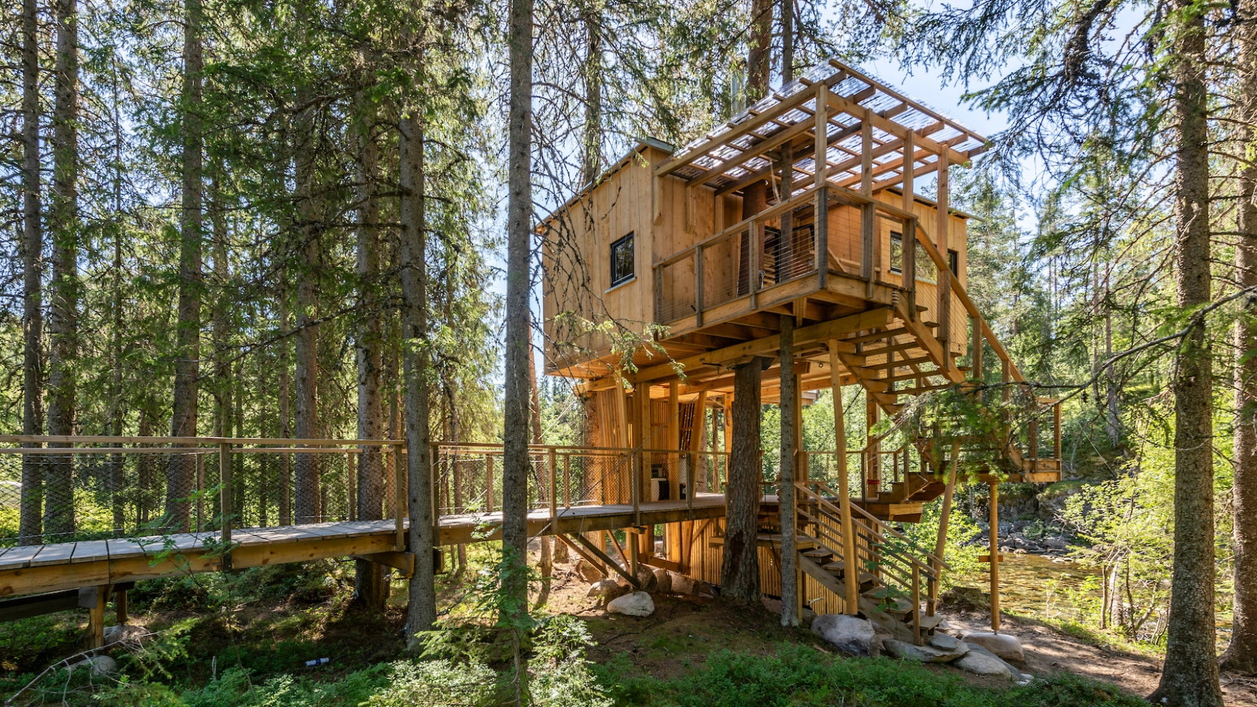 Trädkojeövernattning i Tvivgya, Lårdal.