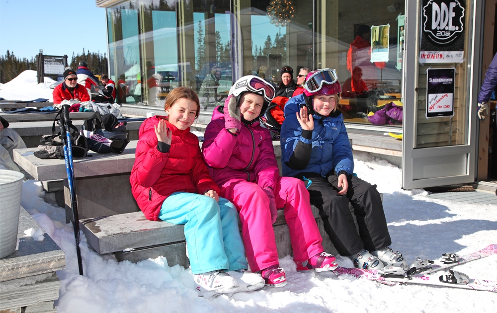 Barn p&aring; Gausta Skisenter.