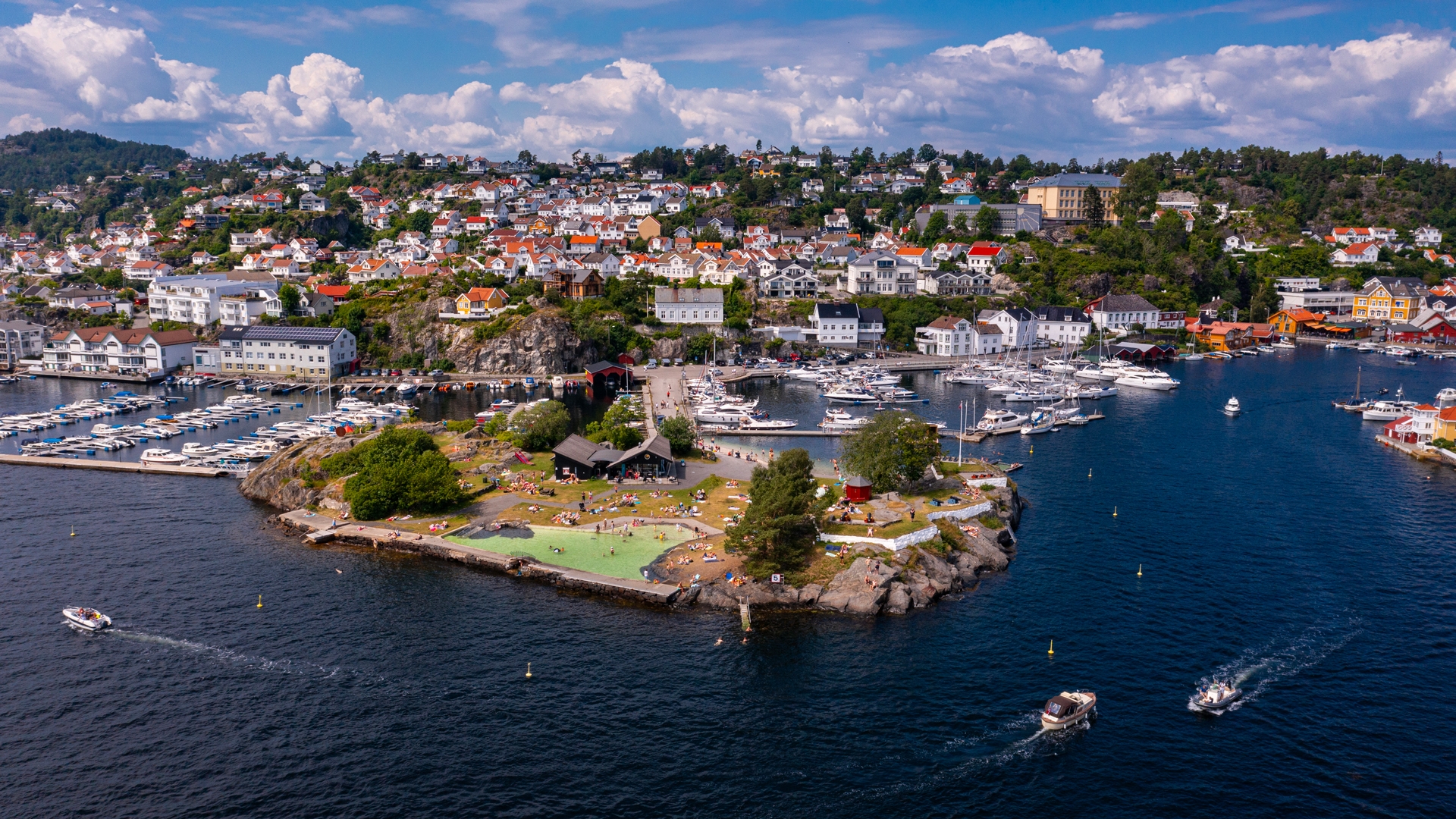 Gunnarsholmen i Krager&oslash;. Foto: Fokus Foto.