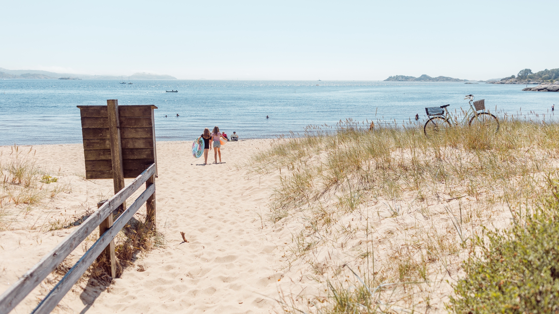 Sj&oslash;sanden i Mandal, fotograferad av Selinn Andersen.