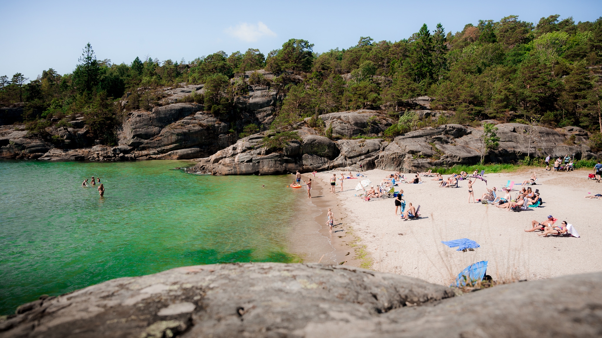 Hydrostranda vid Stathelle i Bamble.
