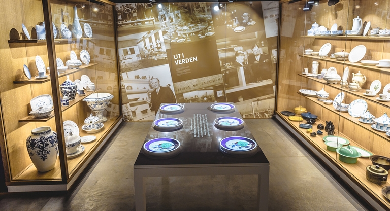 Porslin p&aring; ett museum i Porsgrunn